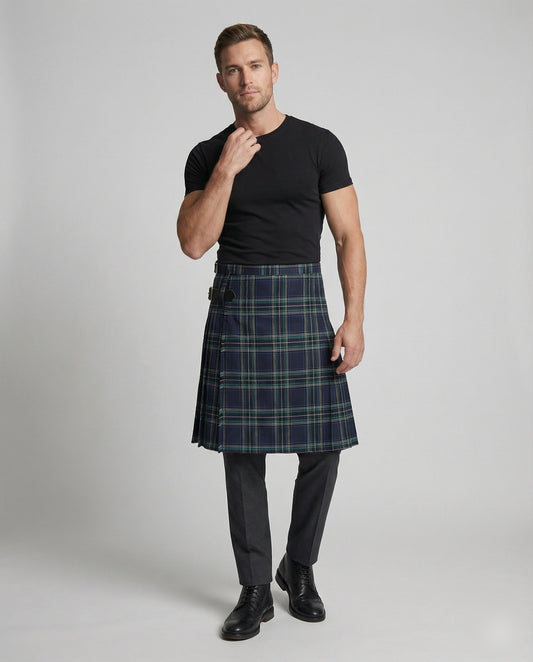 Kilt Uomo Scozzese Quadrettato con Cintura in Pelle - Brentozzi