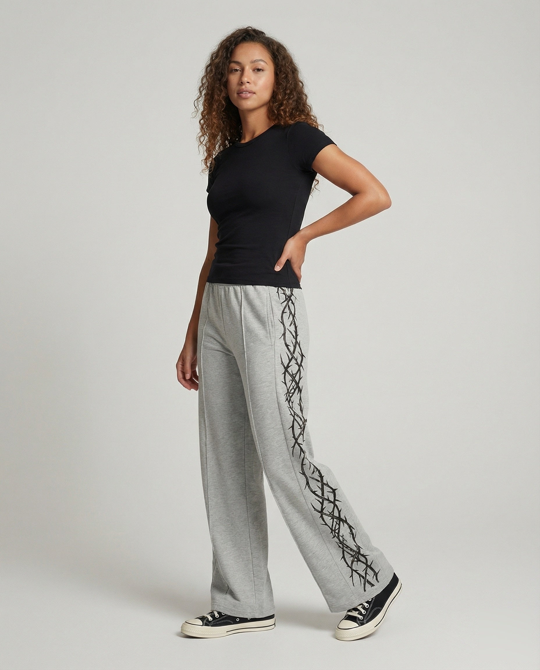Pantaloni Jogging Unisex Stampa Stacheldraht Vestibilità Ampia - Brentozzi