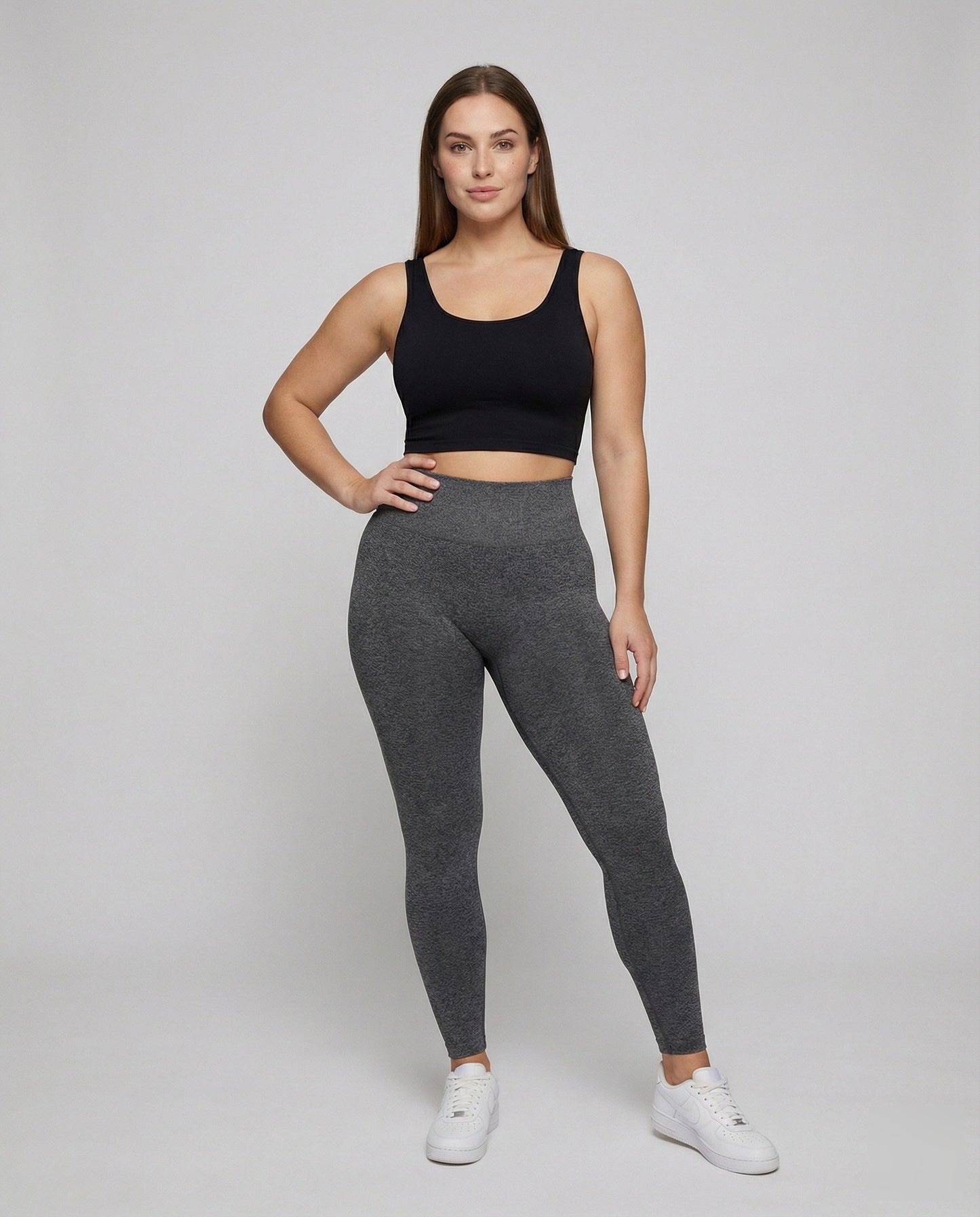 Leggings Sportivi Donna Senza Cuciture con Arricciatura Posteriore - Brentozzi