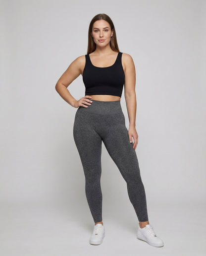 Leggings Sportivi Donna Senza Cuciture con Arricciatura Posteriore - Brentozzi
