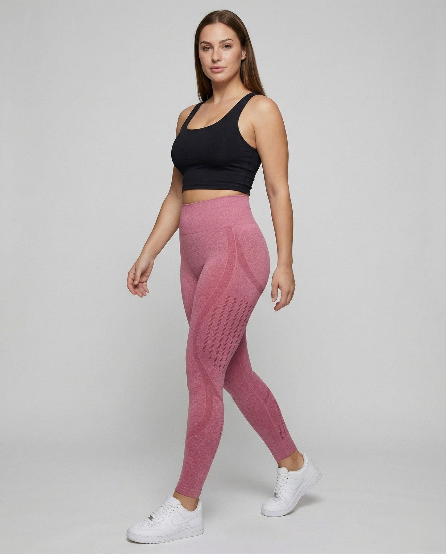Leggings Sportivi Donna Senza Cuciture con Inserti Traspiranti - Brentozzi