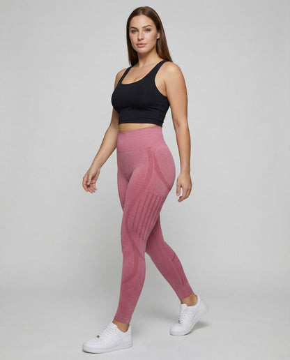 Leggings Sportivi Donna Senza Cuciture con Inserti Traspiranti - Brentozzi