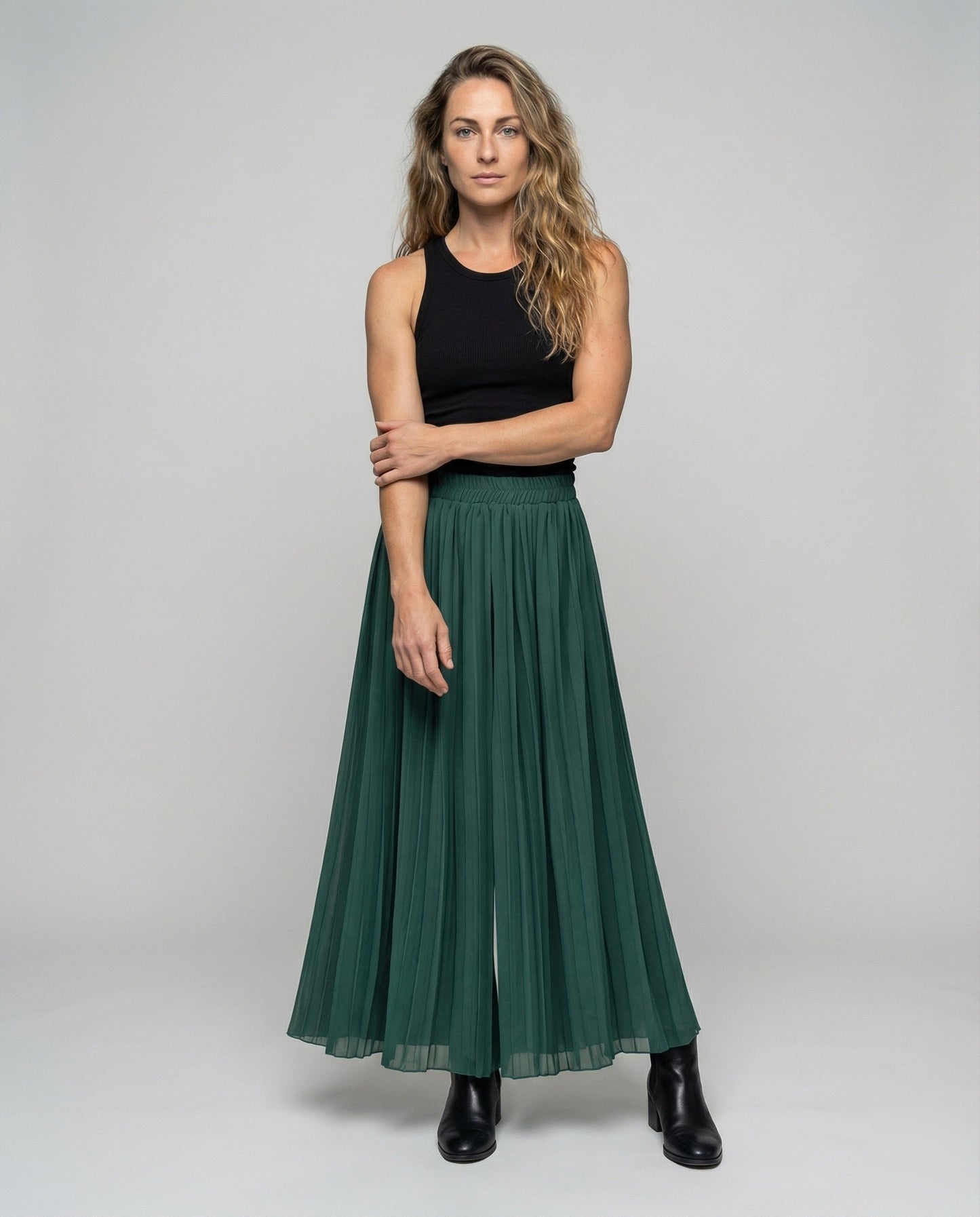 Pantaloni Donna Plissettati Vestibilità Ampia - Brentozzi