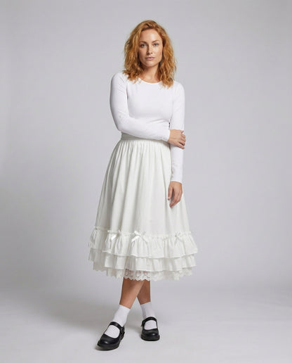 Gonna Midi Donna Vintage con Doppio Volant - Brentozzi