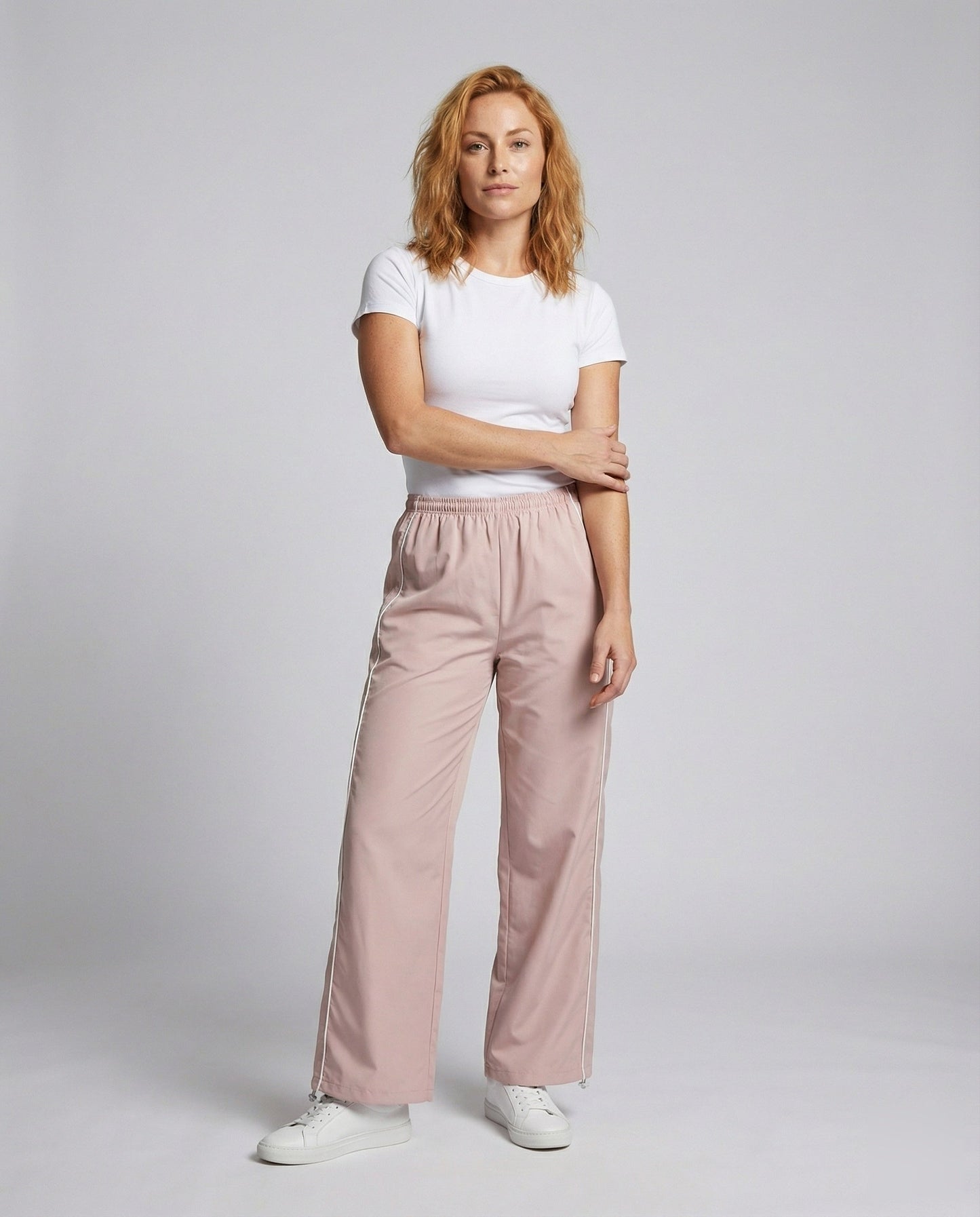Pantaloni Jogging Donna in Satin con Piping Slim - Brentozzi