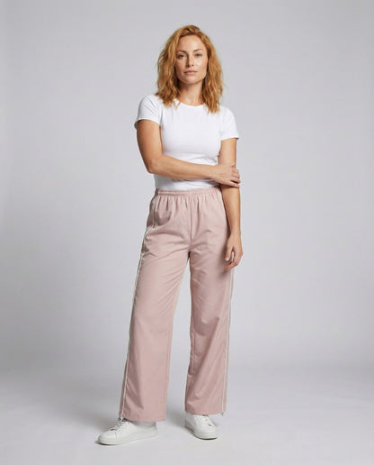 Pantaloni Jogging Donna in Satin con Piping Slim - Brentozzi