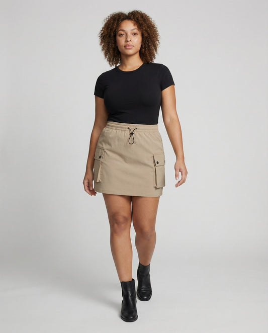 Gonna Mini Donna Linea A Stile Cargo - Brentozzi