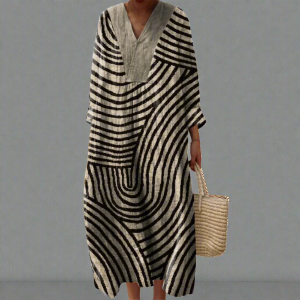 Abito Geometrico Donna Vestibilità Elegante - Brentozzi