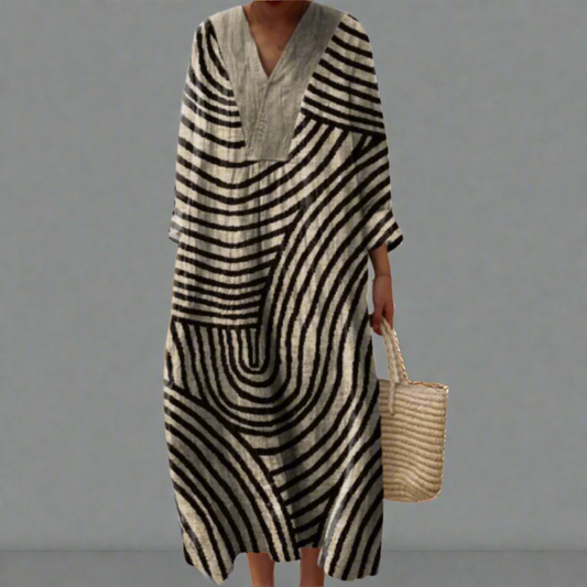 Abito Geometrico Donna Vestibilità Elegante - Brentozzi