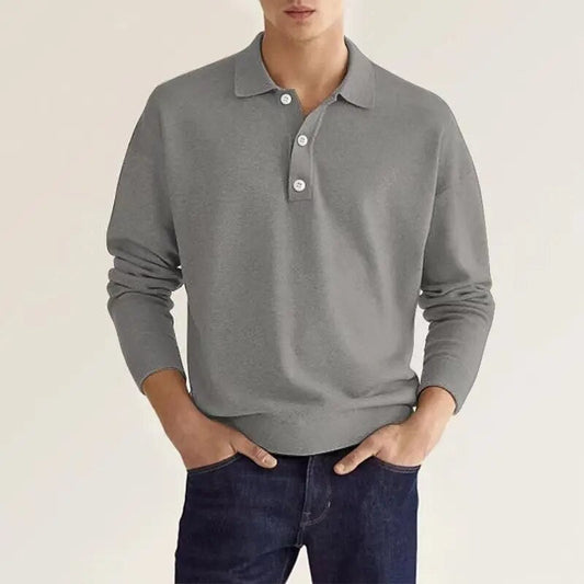 Maglione Polo Uomo in Maglia Manica Lunga con Bottoni - Brentozzi