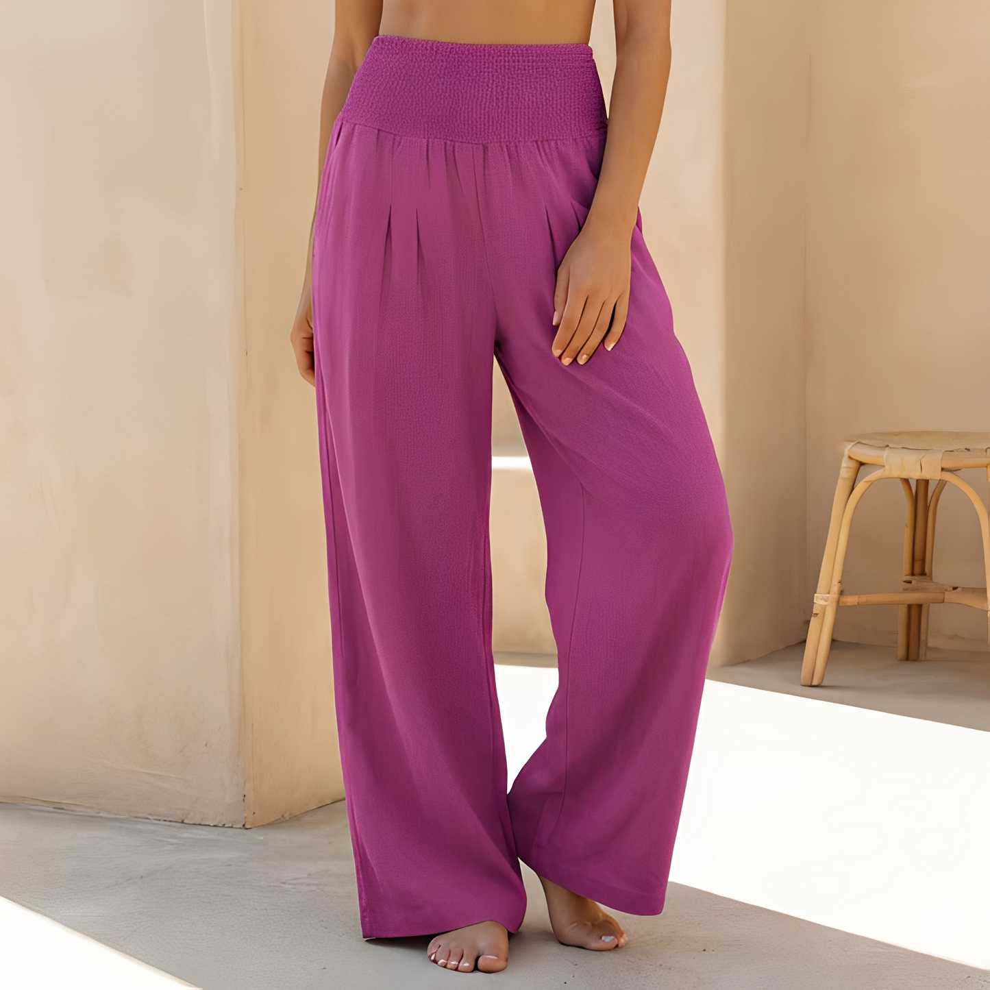 Pantaloni Donna Fluidi Vestibilità Ampia