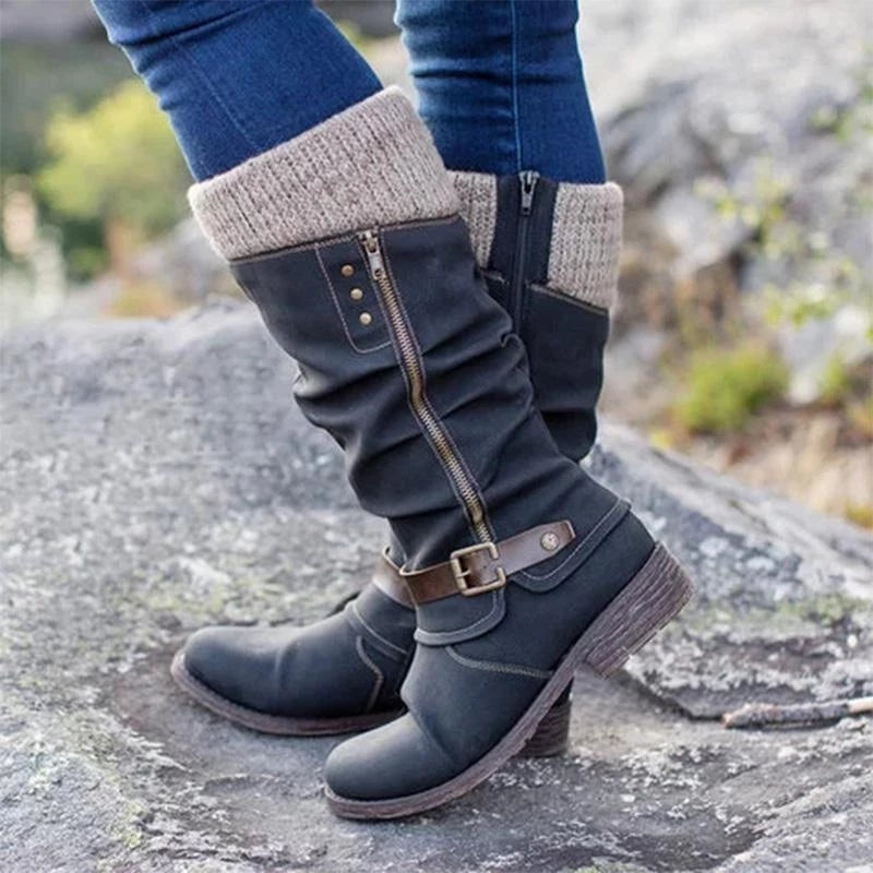 Stivali Donna Orthopedici Impermeabili Tacco Basso Caldi Comfort