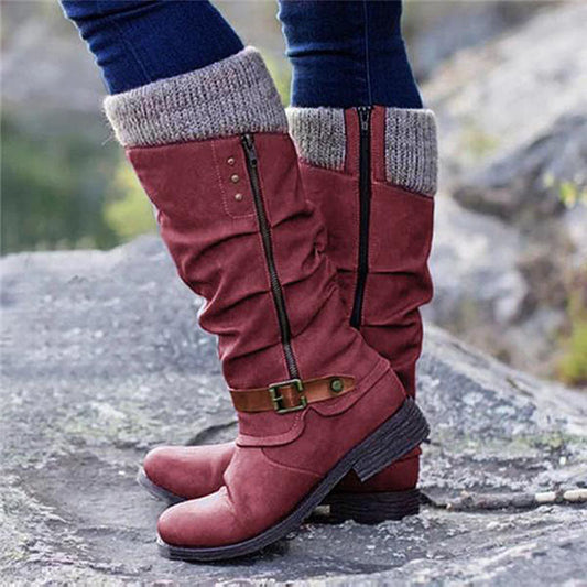 Stivali Donna Orthopedici Impermeabili Tacco Basso Caldi Comfort - Brentozzi