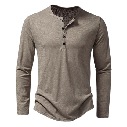 Maglia Uomo Manica Lunga Tessuto Morbido Vestibilità Comoda