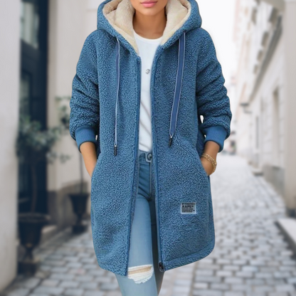 Cappotto Donna Teddy con Cappuccio Lunghezza Lunga - Brentozzi