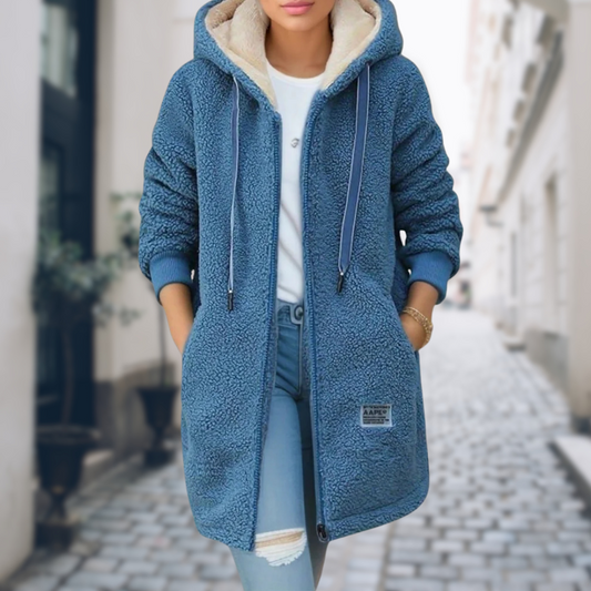 Cappotto Donna Teddy con Cappuccio Lunghezza Lunga - Brentozzi