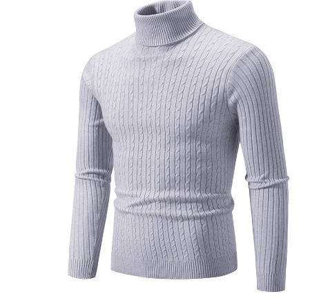 Maglione Uomo Collo Alto Caldo Morbido Invernale