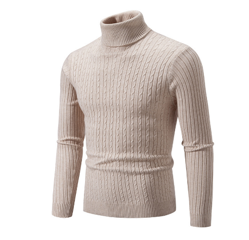 Maglione Uomo Collo Alto Caldo Morbido Invernale