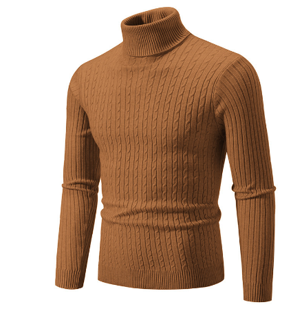 Maglione Uomo Collo Alto Caldo Morbido Invernale