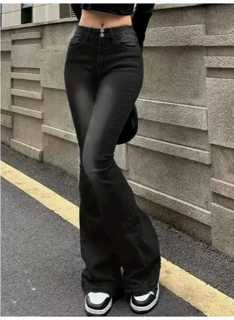 Jeans Donna Vita Alta Gamba Svasata