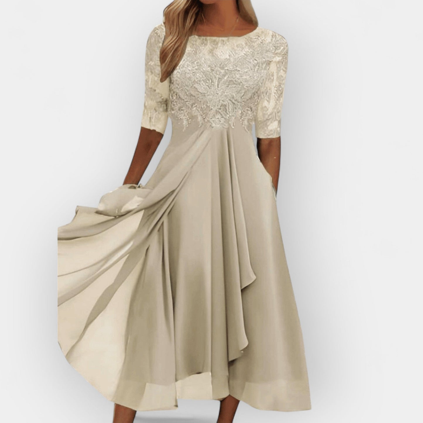 Abito Midi Donna Moderno Elegante