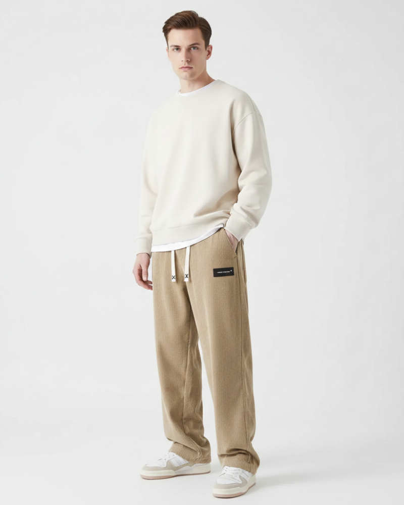 Pantaloni Uomo in Velluto a Coste Vita Regolabile - Vesarelli