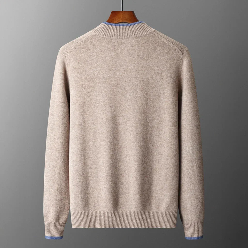 Gilet Uomo in Cashmere con Zip e Vestibilità Elegante
