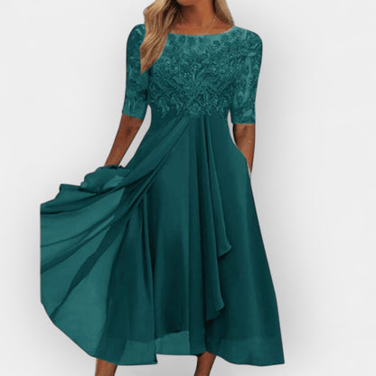 Abito Midi Donna Moderno Elegante