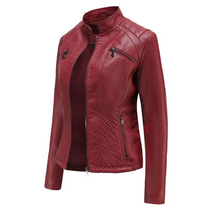 Giacca Donna in Pelle Stile Elegante Classico
