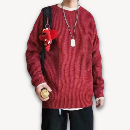 Maglione Oversize Uomo Girocollo Morbido
