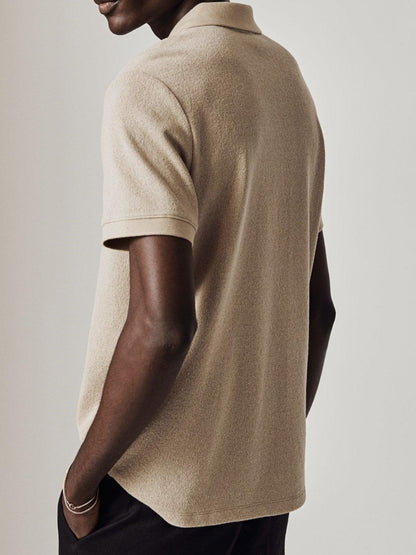 Polo Uomo in Maglia Moderna con Zip