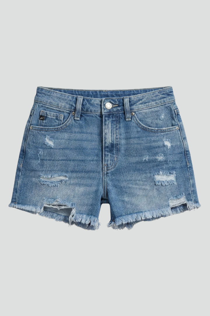 Shorts Jeans Donna Strappati Orlo Sfrangiato - Brentozzi