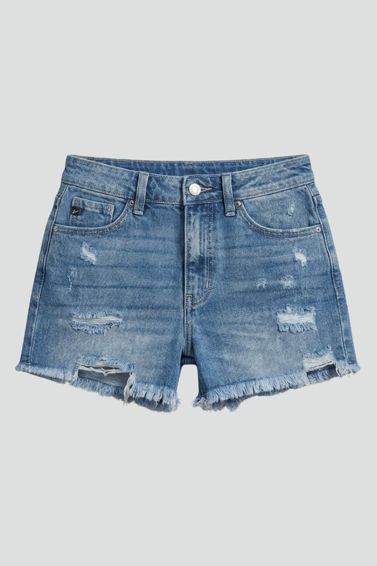 Shorts Jeans Donna Strappati Orlo Sfrangiato - Brentozzi