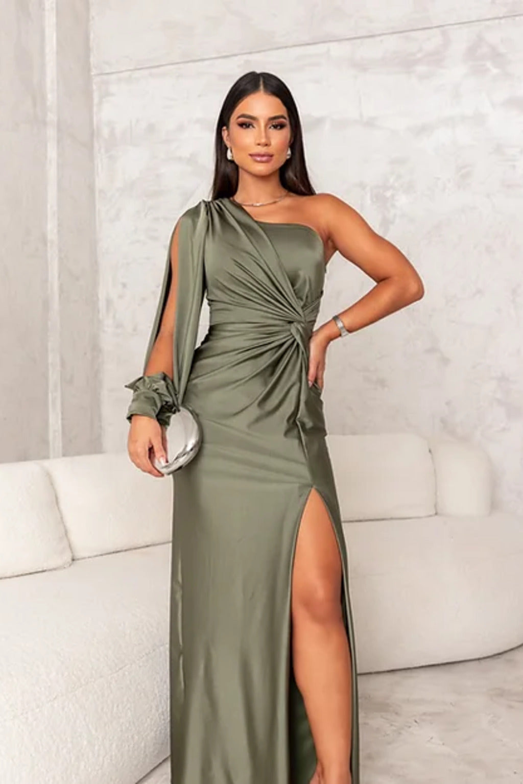 Abito Maxi Donna Elegante Vestibilità Morbida