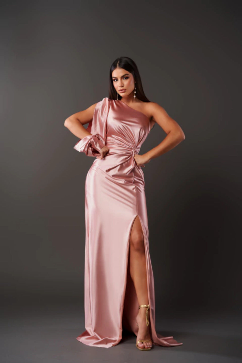 Abito Maxi Donna Elegante Vestibilità Morbida