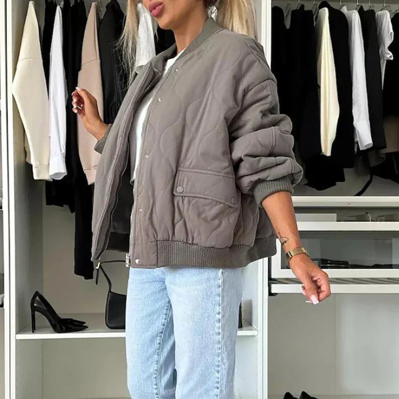 Giacca Bomber Donna Imbottita Stile Casual