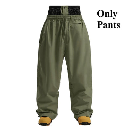 Pantaloni Uomo Tessuto Morbido Gamba Larga Tasche