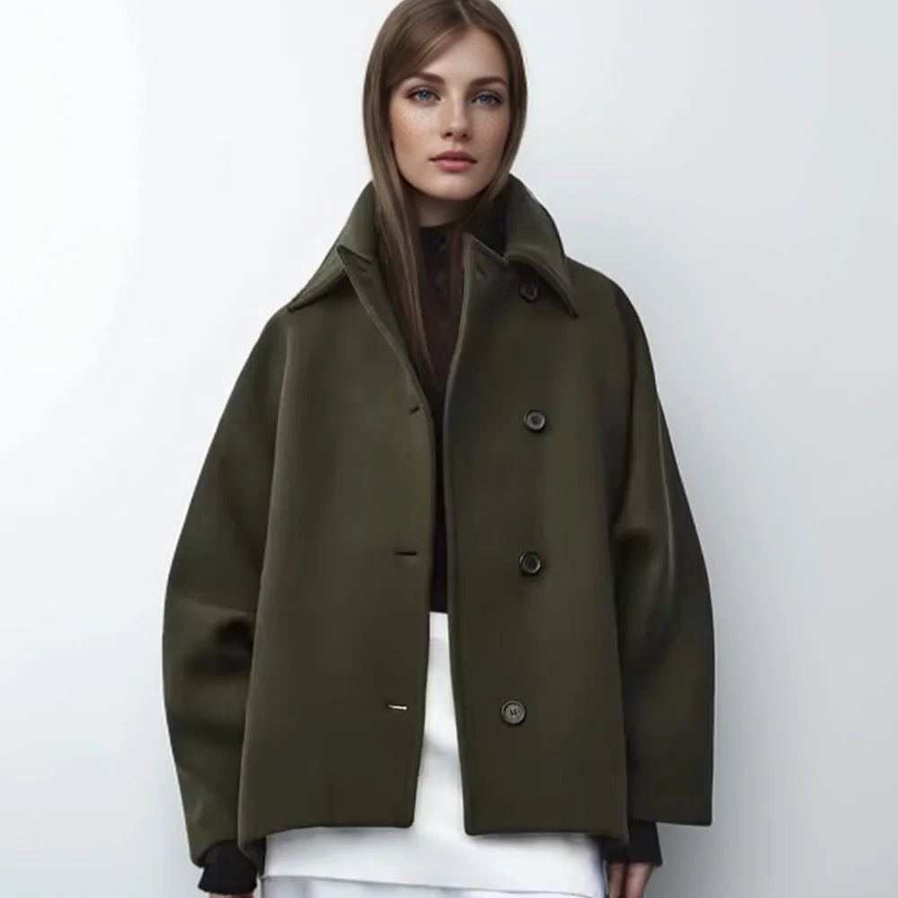 Gilet Donna Oversize Modello Trench Caldo