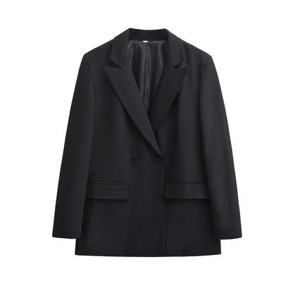 Giacca Donna Doppiopetto Stile Blazer Slim Fit
