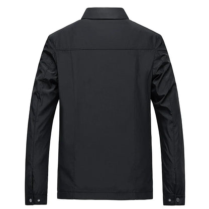 Giacca Uomo Tempo Libero con Zip e Colletto Classico