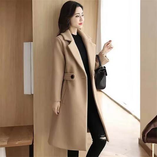Giacca Invernale Donna con Cintura e Bottoni Elegante - Brentozzi
