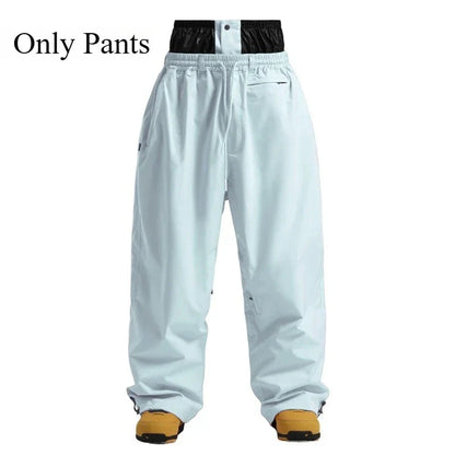Pantaloni Unisex in Tessuto Elastico Vita Alta Vestibilità Ampia