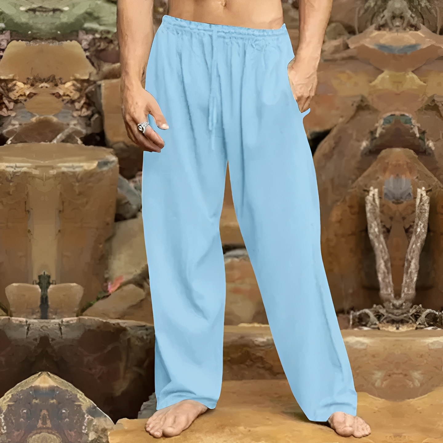 Pantaloni Uomo Comodi Traspiranti