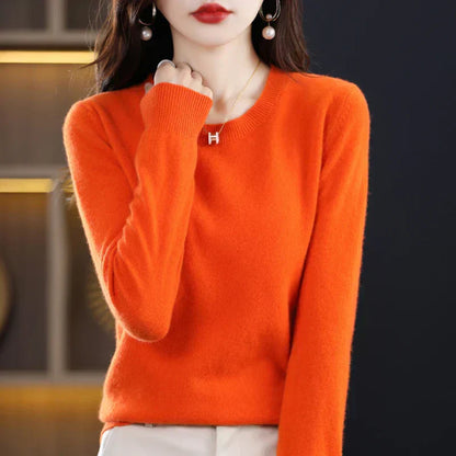 Maglione Donna in Cashmere Girocollo Classico Elegante