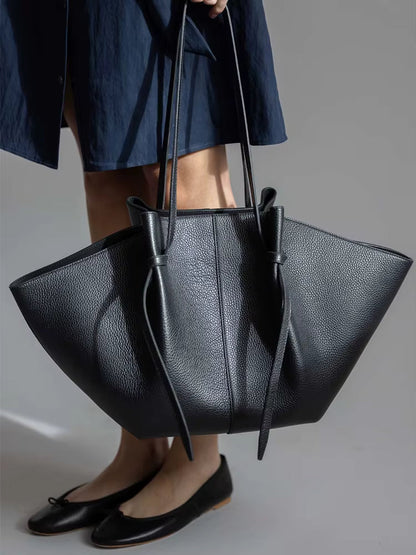 Borsa Tote Donna con Fiocco e Manici Lunghi Ampi