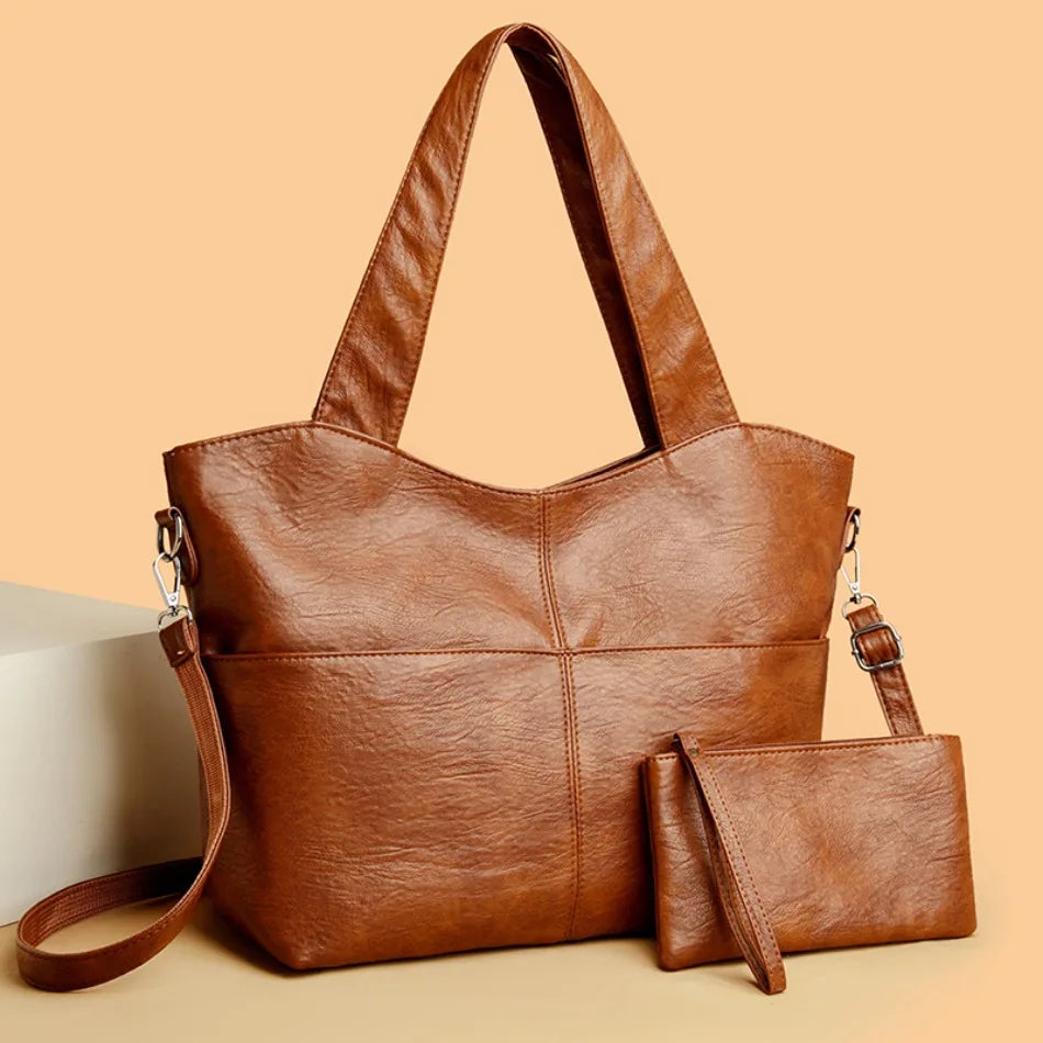 Borsa Donna Strutturata Doppio Scomparto Tracolla Regolabile - Brentozzi