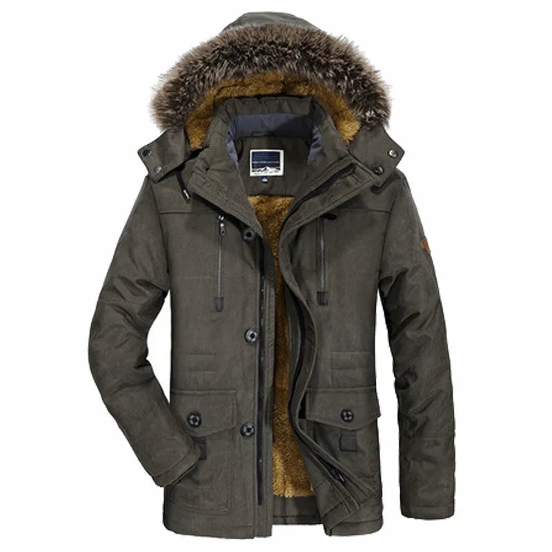 Giacca Invernale Uomo con Cappuccio Antivento Calda Comoda - Brentozzi