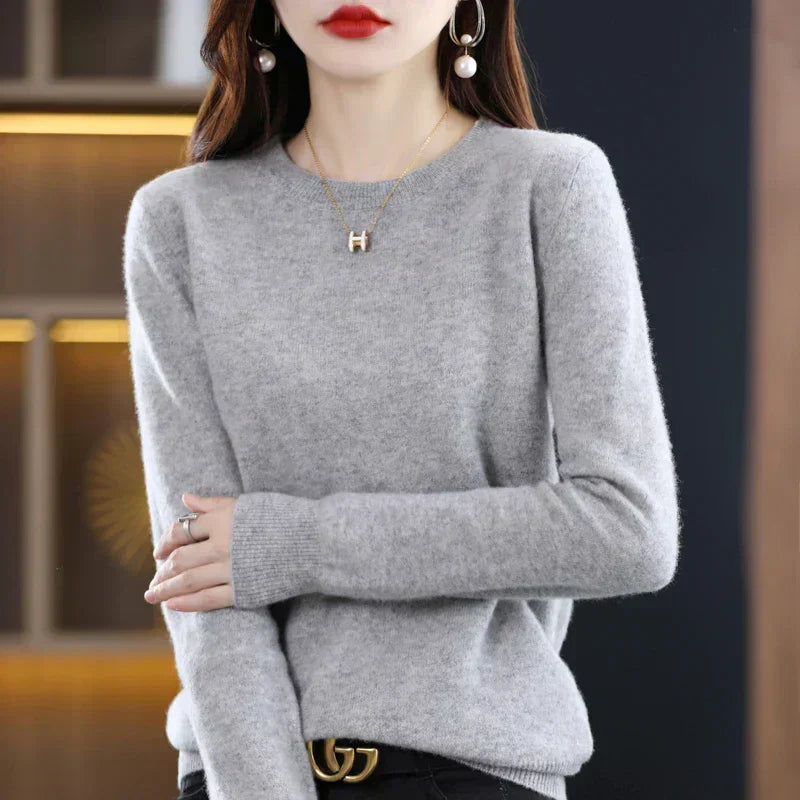 Maglione Donna in Cashmere Girocollo Classico Elegante