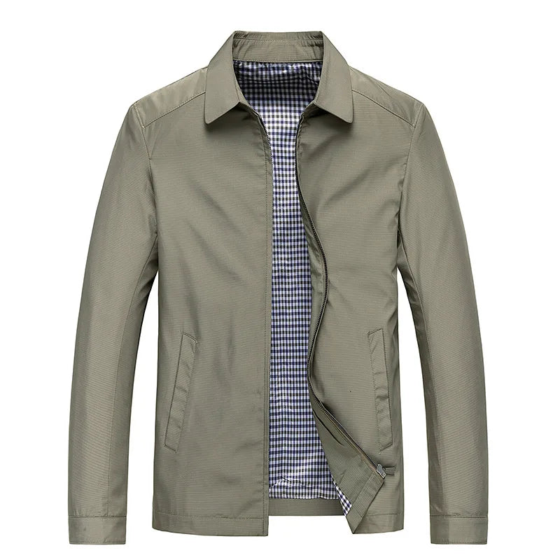 Giacca Uomo Tempo Libero con Zip e Colletto Classico - Brentozzi