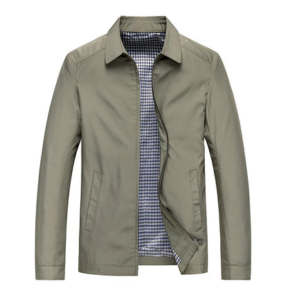 Giacca Uomo Tempo Libero con Zip e Colletto Classico - Brentozzi